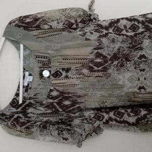 dressbarn Green and Brown Blouse